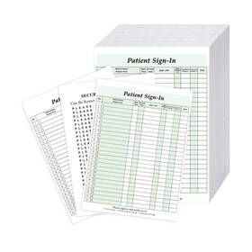 Resholder Env-resholder-1380 150 Pack Patient Sign In Sheets Carbonless 3 Part Label Forms