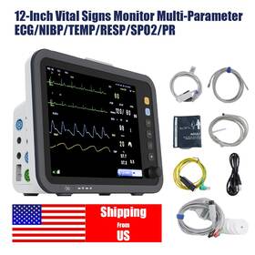 Resoxy Me-8000c 7/12 Inch Patient Monitor Icu Ccu Vital Sign Nibp Resp Temp Spo2 Pr Ecg