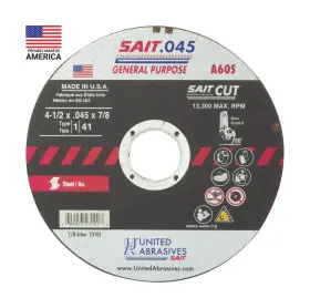 23101 Sait United Abrasives-sait A60s General Purpose Cut-off Wheels Ty... Fast Ship