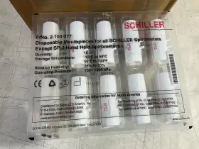 2.100077 Schiller Lot Of 60 Disposable Mouthpiece Spirometers Part No