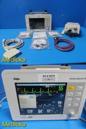 Siemens Ms18985 Infinity Gamma Xl Monitor Co2 Nbp Spo2 Ecg Temp With Psu And Leads 36919