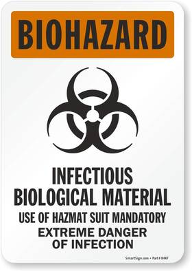 Smartsign S-6668-eu-10 - Inch Biohazard Infectious Biological Material Label