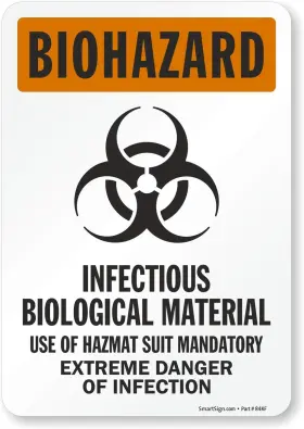 S-6668-eu-10 Smartsign - Inch Biohazard Infectious Biological Material Label