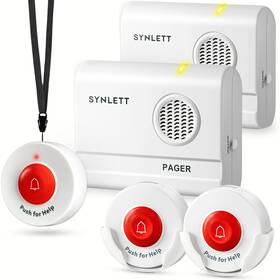 Synlett D91g5 Caregiver Pager Wireless Nurse Call Button For Elderly Home Monitoring Alert