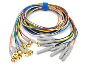 Valuegist 764470316312 Eeg Gold Cup Electrodes 59 Inch Multicolor Cables Din 1.5mm Plug Electroen