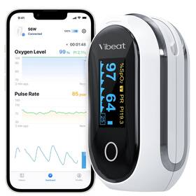 Vibeat Vb-s6w-0805 Rechargeable Oxygen Meter Finger Pulse Oximeter Bluetooth F... Fast Ship