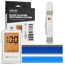 Vive Precision 810041989987 Glucose Monitor Kit - Blood Sugar Testing Monitoring System With Test... Fast Ship Vive Precision 810041989987 Glucose Monitor Kit - Blood Sugar Testing Monitoring System With Test... Fast Ship