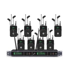 W In-mix Em200-8b Em200 Uhf Wireless Ear Monitor System 2 Channel 8 Bodypacks Monitoring Wit