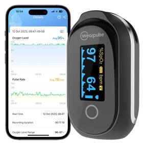 Wearpulse Wp-s6w-0211 Rechargeable Pulse Oximeter Fingertip - Continuous Blood Oxygen Sat... Fast Ship