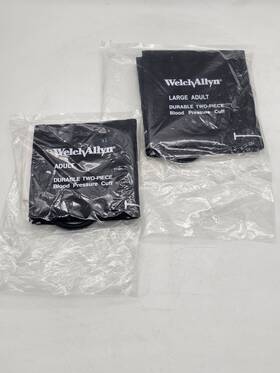 Welch Allyn 5200-1 Lot Of 2 5200-01 5200-02 Blood Pressure Cuff And Bag 1 Tube Adult