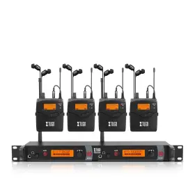 Itmk-js-0317-730 Xtuga Rw2080 Wireless In Ear Monitor System 4 Bodypacks Uhf Mono Design Dual