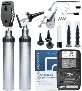 Qk-47mi-m6dh Zyrev Otoscope Oph Diagnostic Set - 36 Piece Medical And Nursing Student Otos