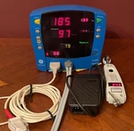 Ge Dinamap V100 Patient Monitor Blue With Accessories Bundle Used. Price: $132.99.