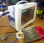 Philips MP50 Intellivue Monitor M3015A Microstream M3001A Module Nellcor ETCO2 Used. Price: $549.00.