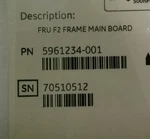 Ge / Datex-ohmeda Fru F2 Frame Main Board, Carescape, Ref 5961234-001, New. Price: $300.00.