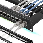 Patch Panel 24 CAT7 With Inline Keystone 10G Support Coupler New. Price: $64.32.