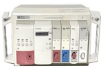 Hewlett Packard Rack W/nibp, Two Ibp's, Ecg/resp, SPO2 & Recorder Modules Used. Price: $305.00.