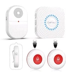 Calltou Wireless Caregiver Pager Waterproof 2 Receiver + Button, White New. Price: $39.99.