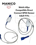 Welch Allyn Compatible Direct Connect SPO2 Sensor Adult Clip 9 Pin Same Day Ship New. Price: $24.99.
