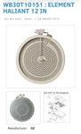 The Ge WB30T10151 Element Haliant 12 In Is Replacement Part For Electric New. Price: $109.00.